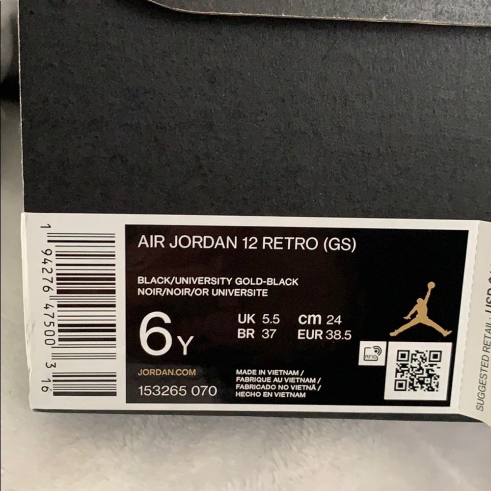 COPY - COPY - Jordan Retro 12s - Black University Gold